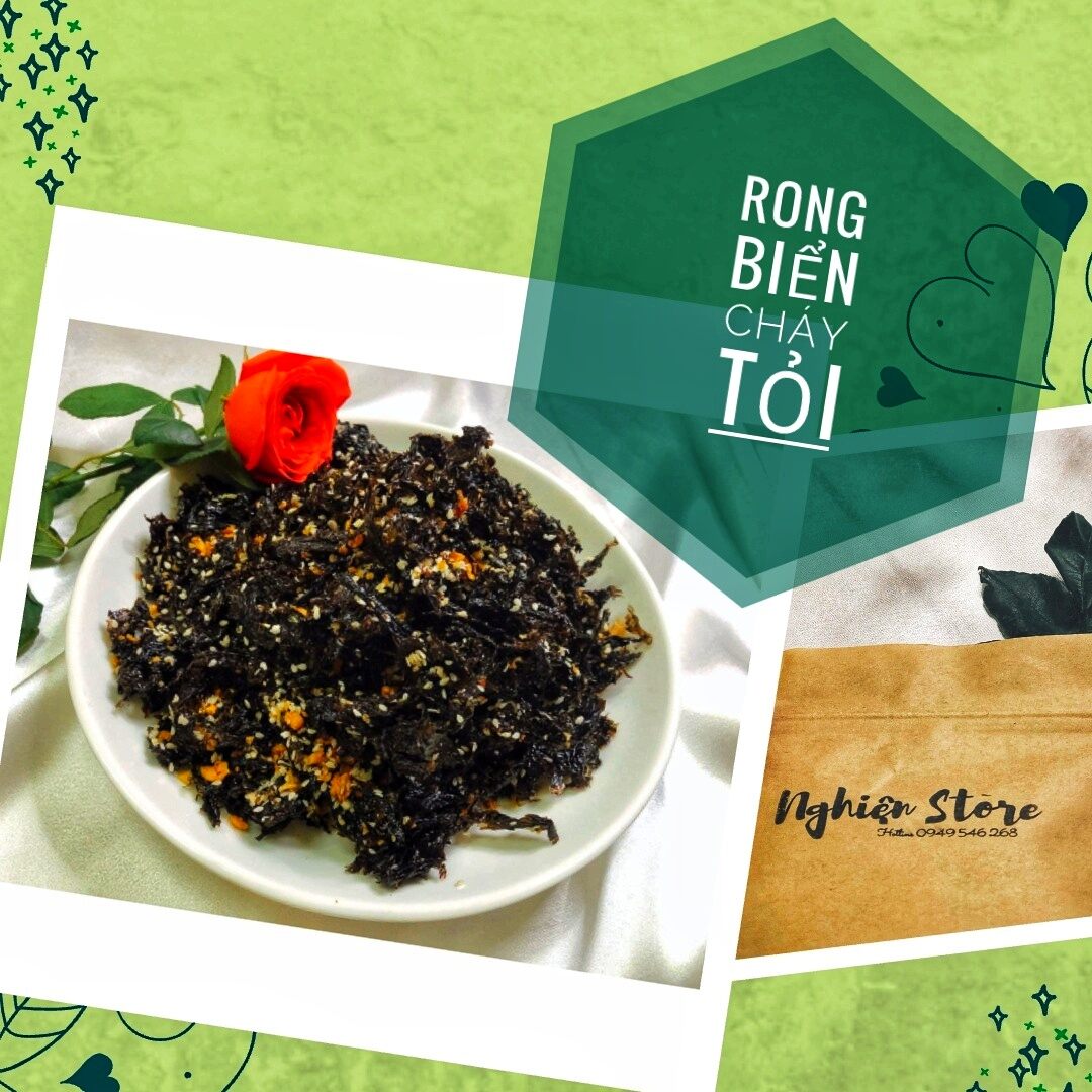 [HCM]Rong biển cháy tỏi 100gr