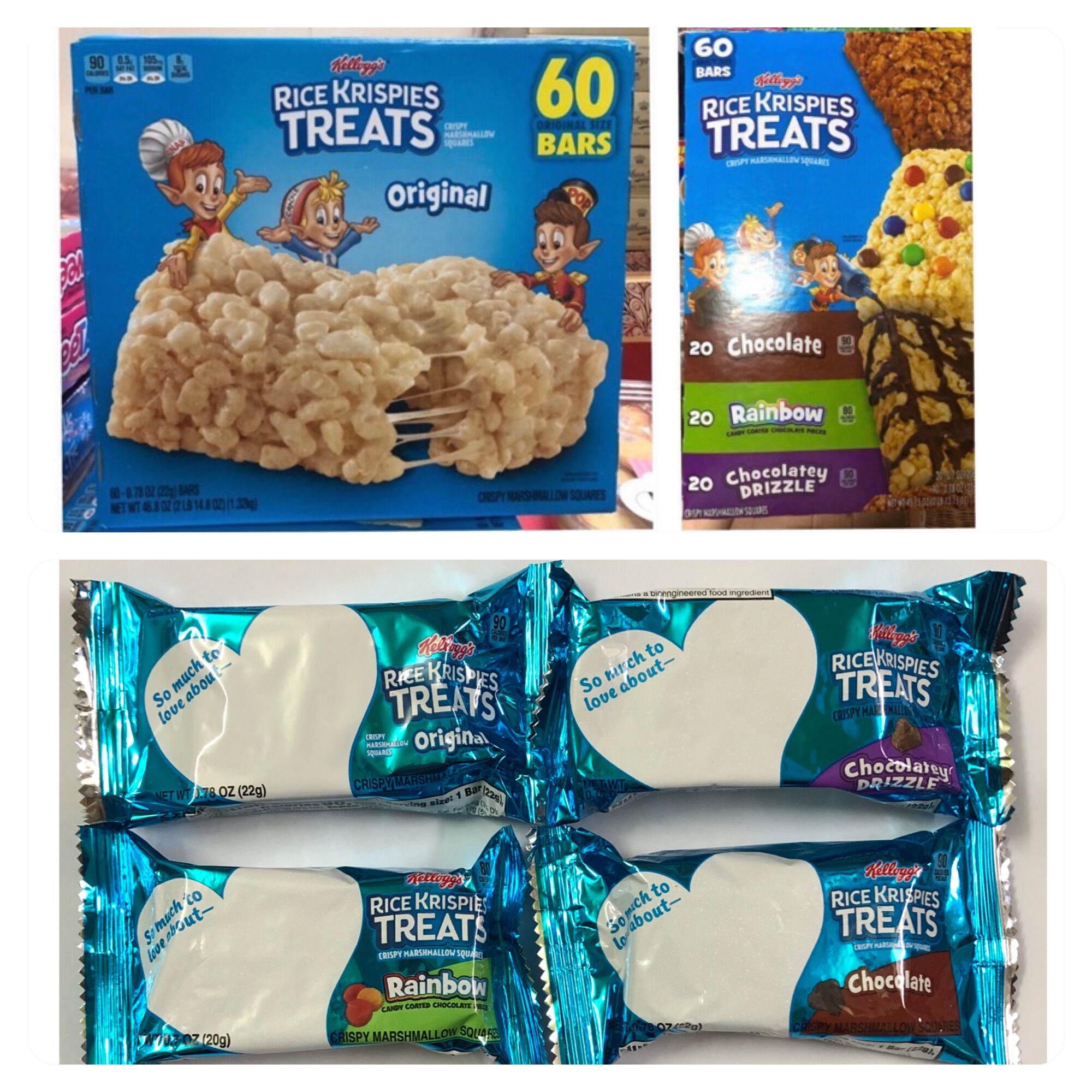 Bánh Cốm Gạo Giòn Xốp Kellogg's Rice Krispies Treats - Mỹ