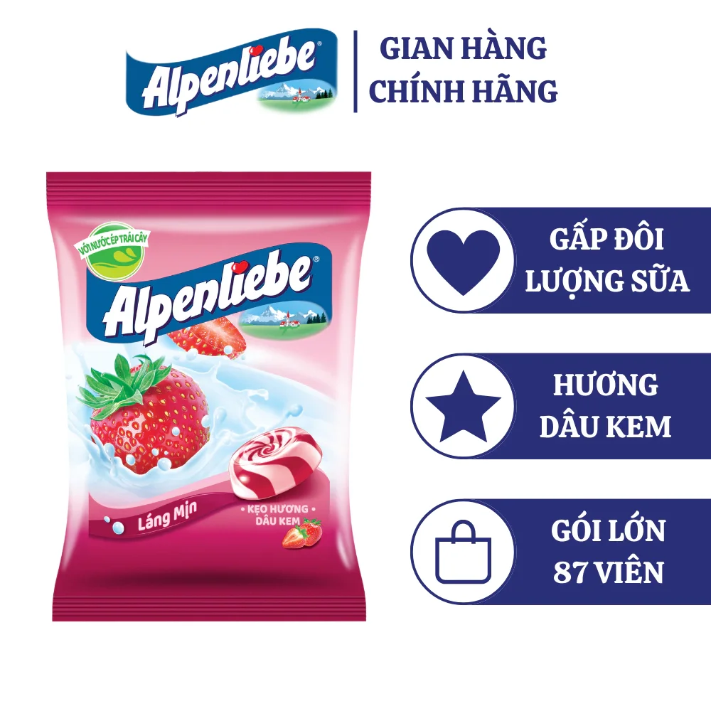 Kẹo Alpenliebe gói lớn các vị
