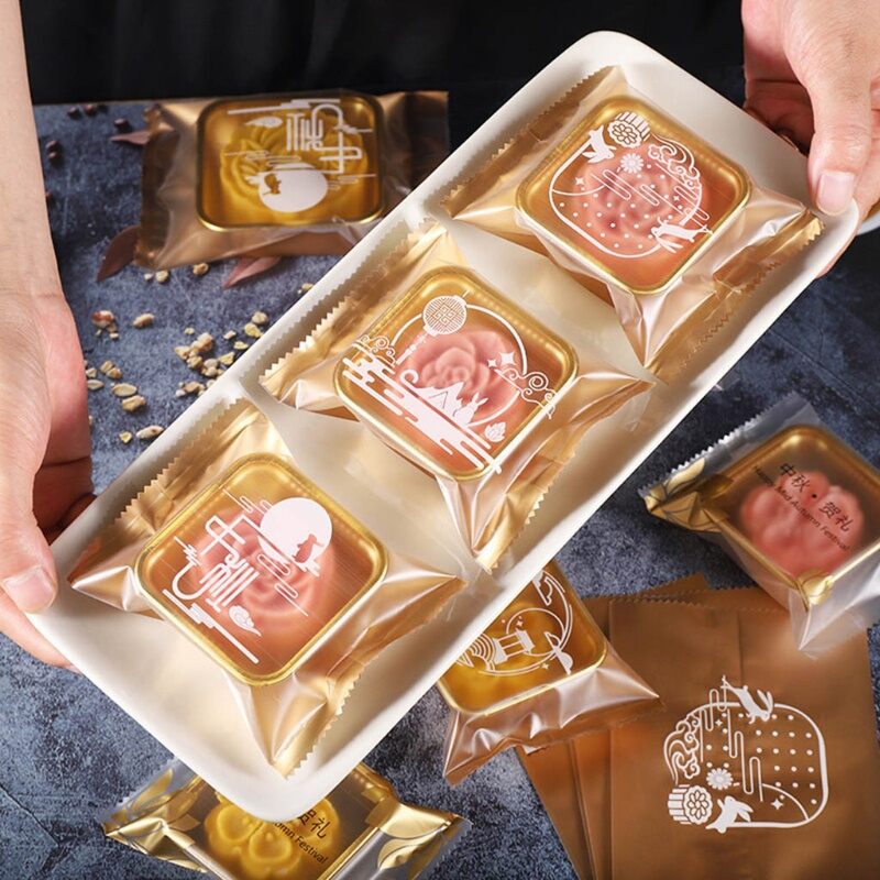 Túi đựng bánh trung thu hình thỏ mờ 50/75/125g 100 túi