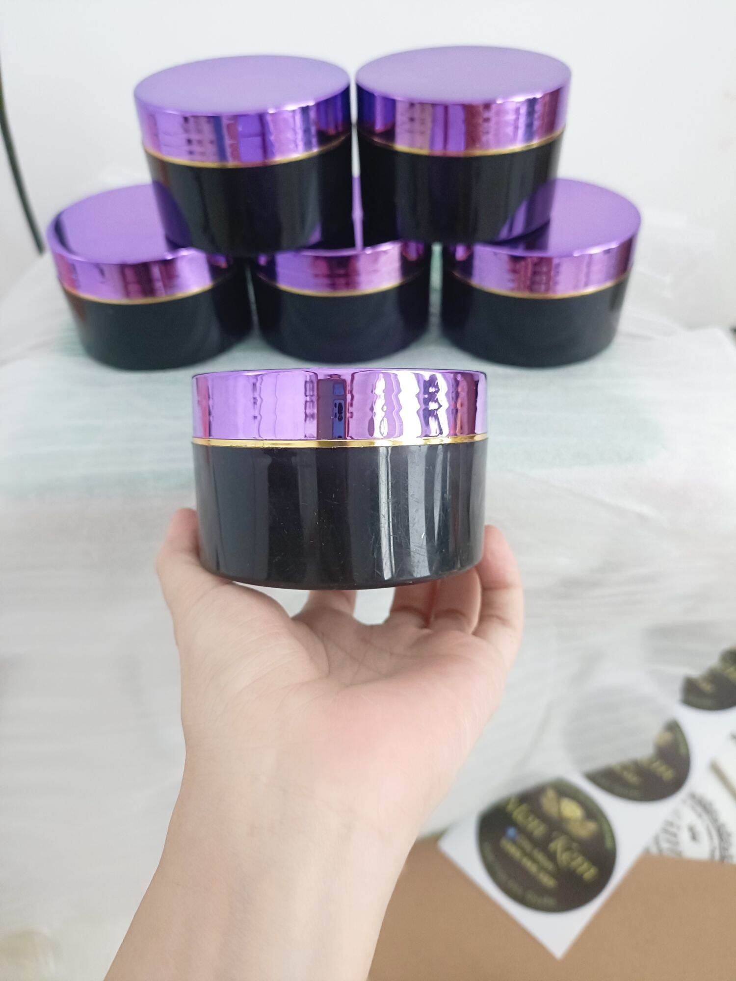 (Combo 10) hủ đựng kem body 150g xi tím