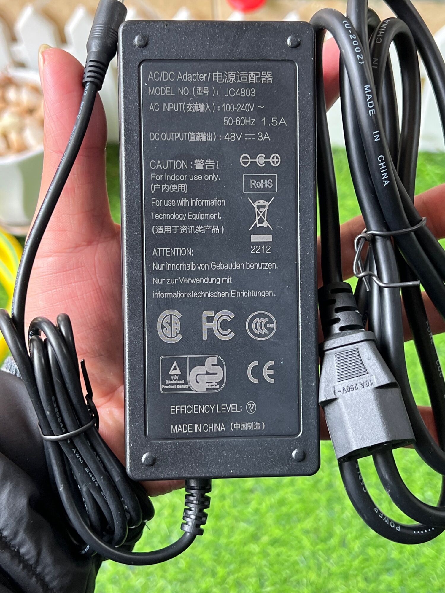 DC 48v 3a JC4803 nguồn adapter cho đầu ghi camera, swich poe