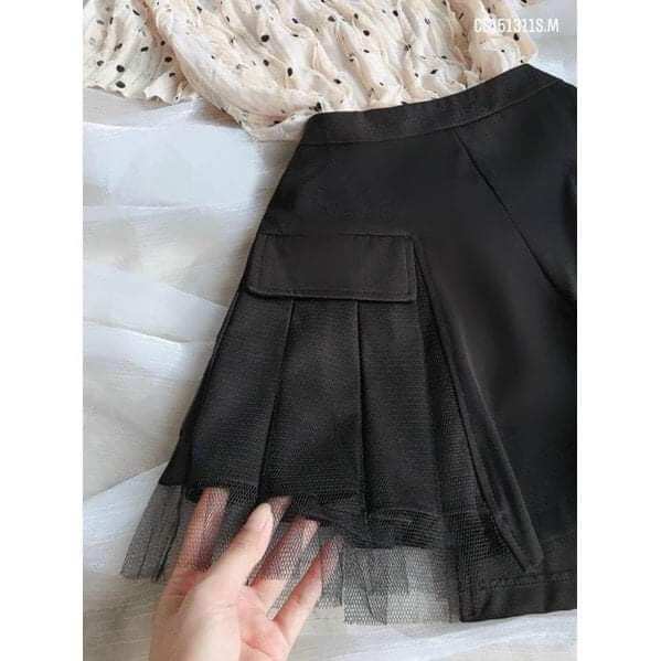 CHÂN VÁY PHỐI REN XLL1