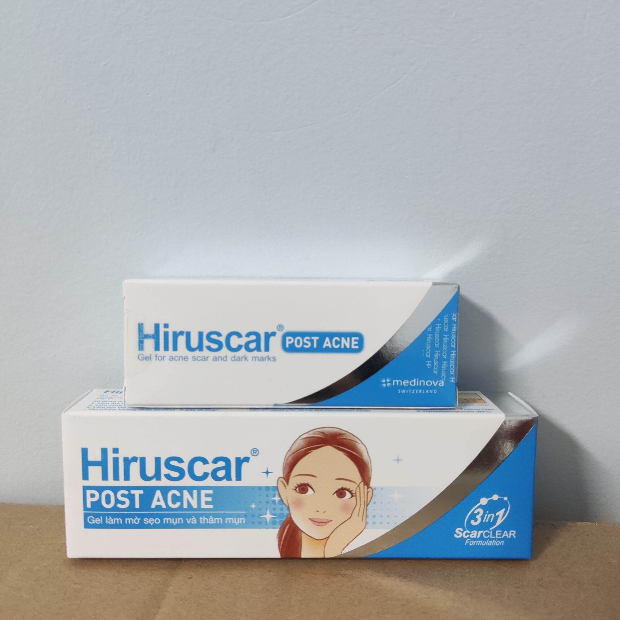 Gel chăm sóc sẹo mụn và mụn thâm Hiruscar Post Acne