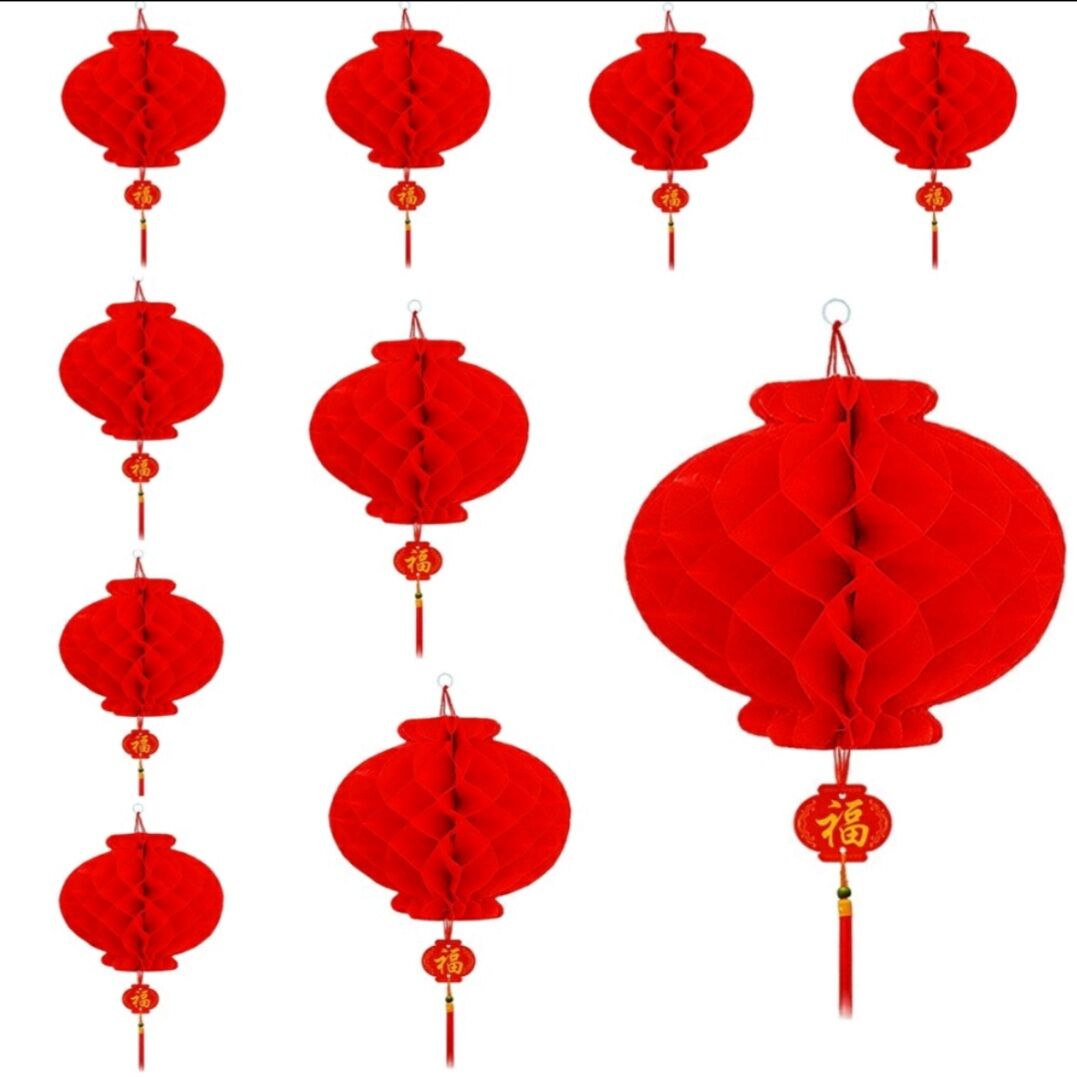 đèn lồng đỏ trang trí 12cm, 15cm, 20cm, 25cm, 30cm