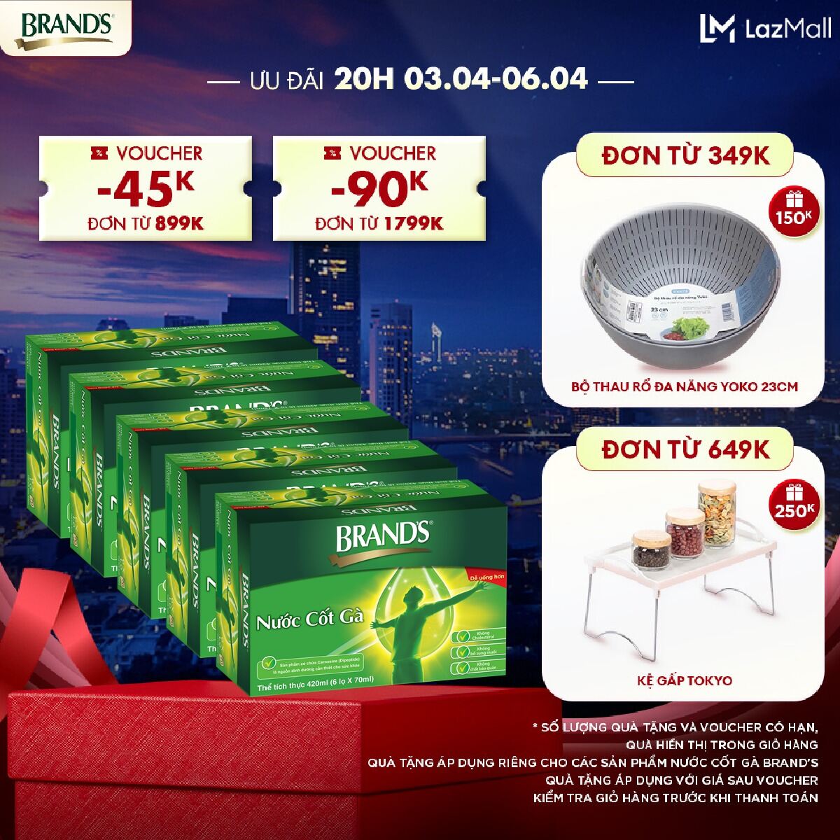[Giao hàng 2h] Combo 5 Nước cốt gà BRAND'S Vị Truyền Thống (70 ml x 30 lọ)
