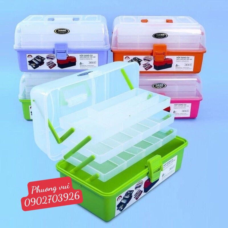 Thùng nhựa đựng đồ nail, cốp nhựa đa năng nhiều ngăn