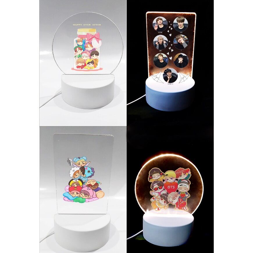 đèn ngủ  led 3d bts