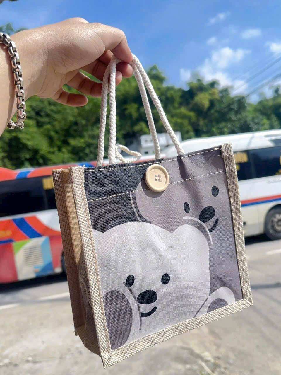 Túi cói mini size 21cm [chọn mẫu]