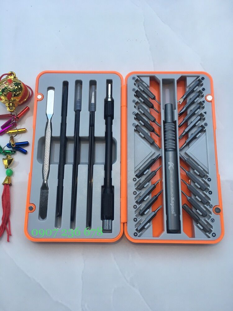 Bộ tua vít đa năng mini 26 in 1 Kapusi sửa điện thoại, tô vít từ tính mở laptop mắt kính đồng hồ