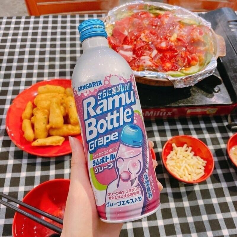 (3 Vị) Soda Nhật Sangaria Chai Nhôm 500ml