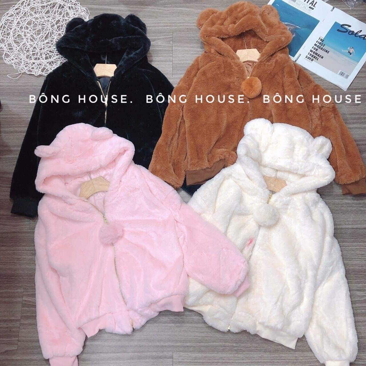 Áo khoác lông cừu có nón