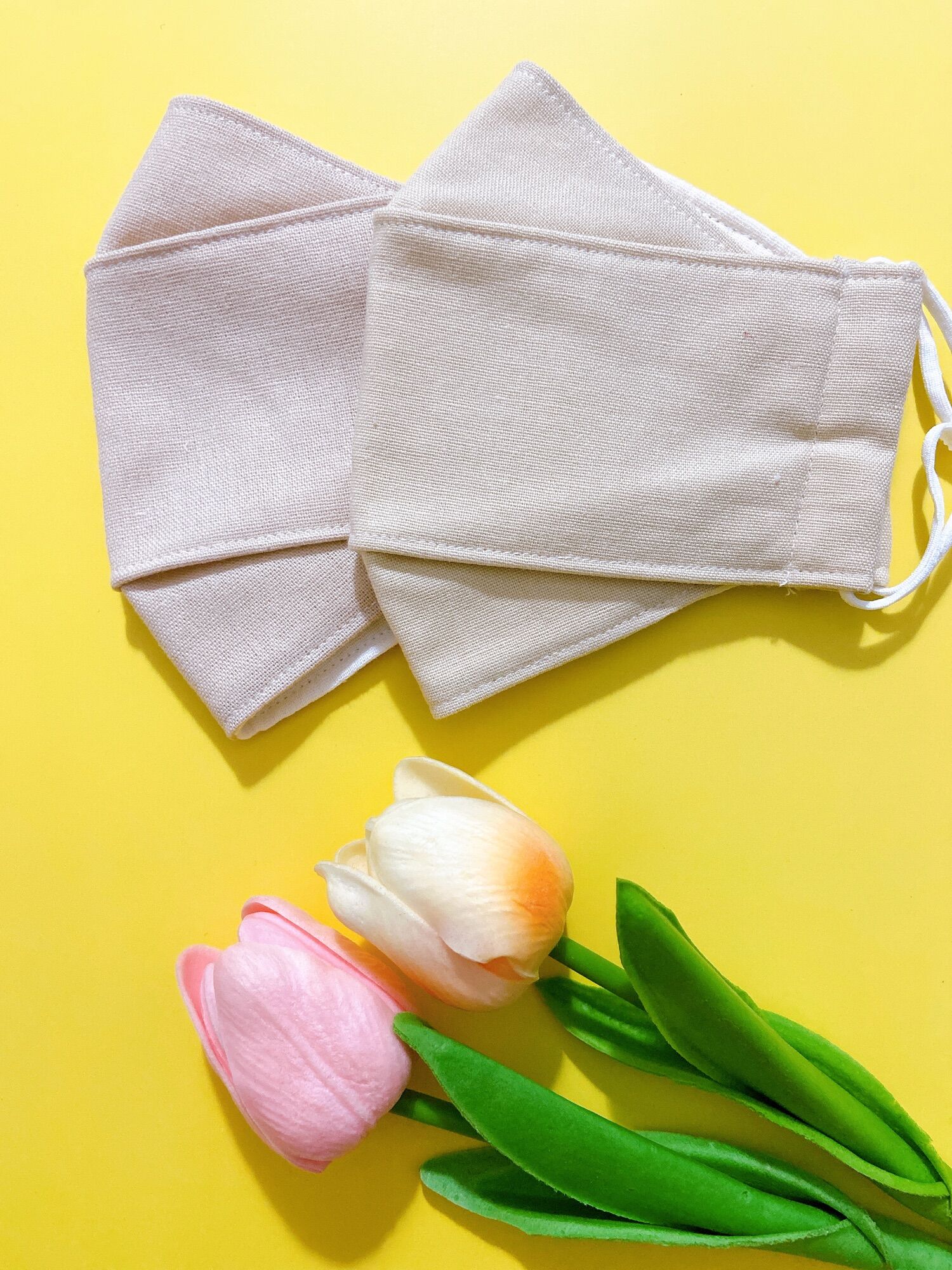 Khẩu trang vải 3D linen cho người lớn