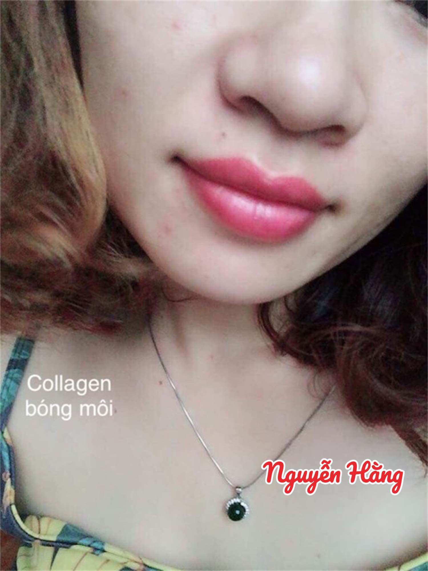 Nước pha mực phun xăm, Collagen bóng môi