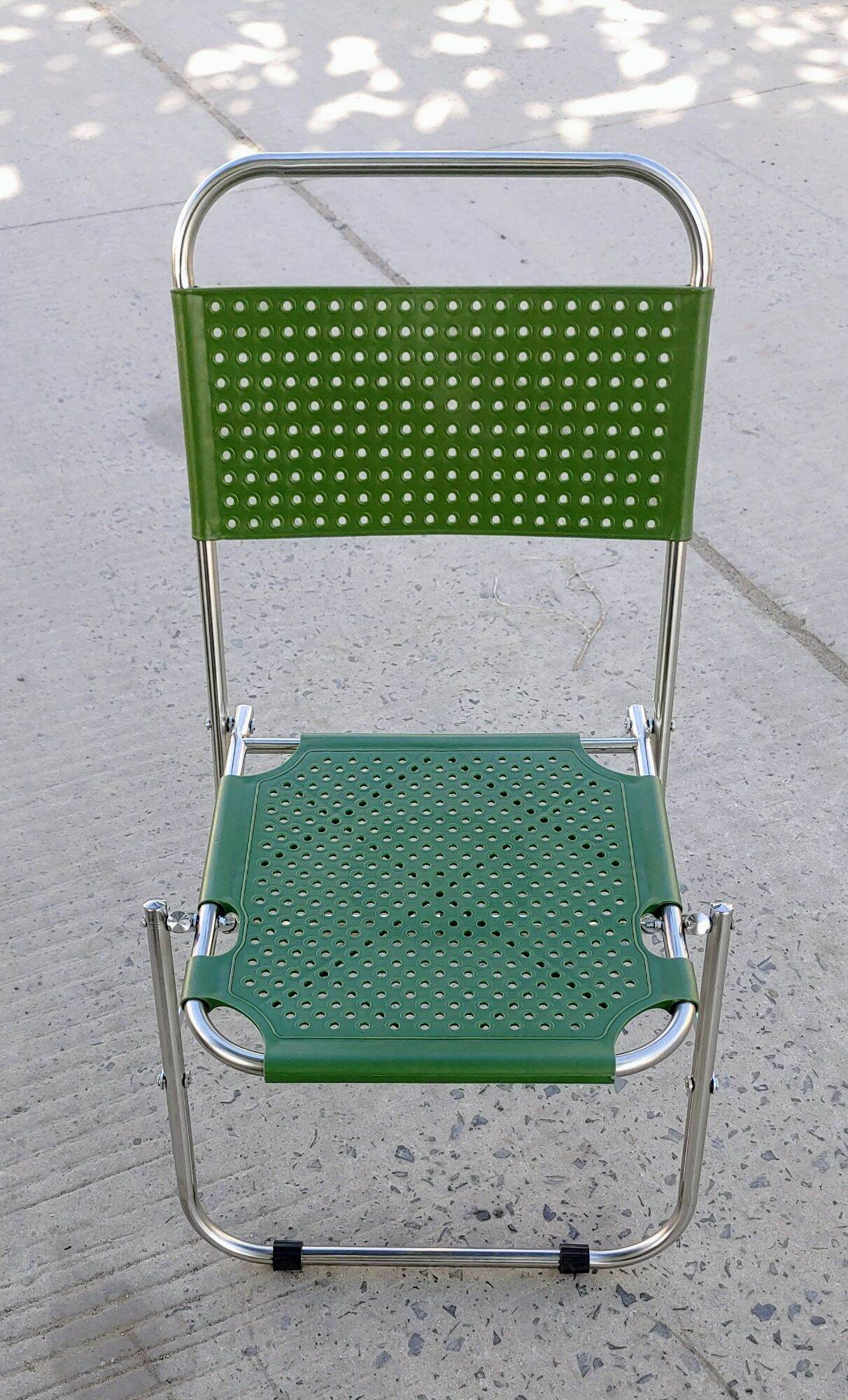 Ghế xếp Inox - nhựa đúc ( Cao 70 cm )