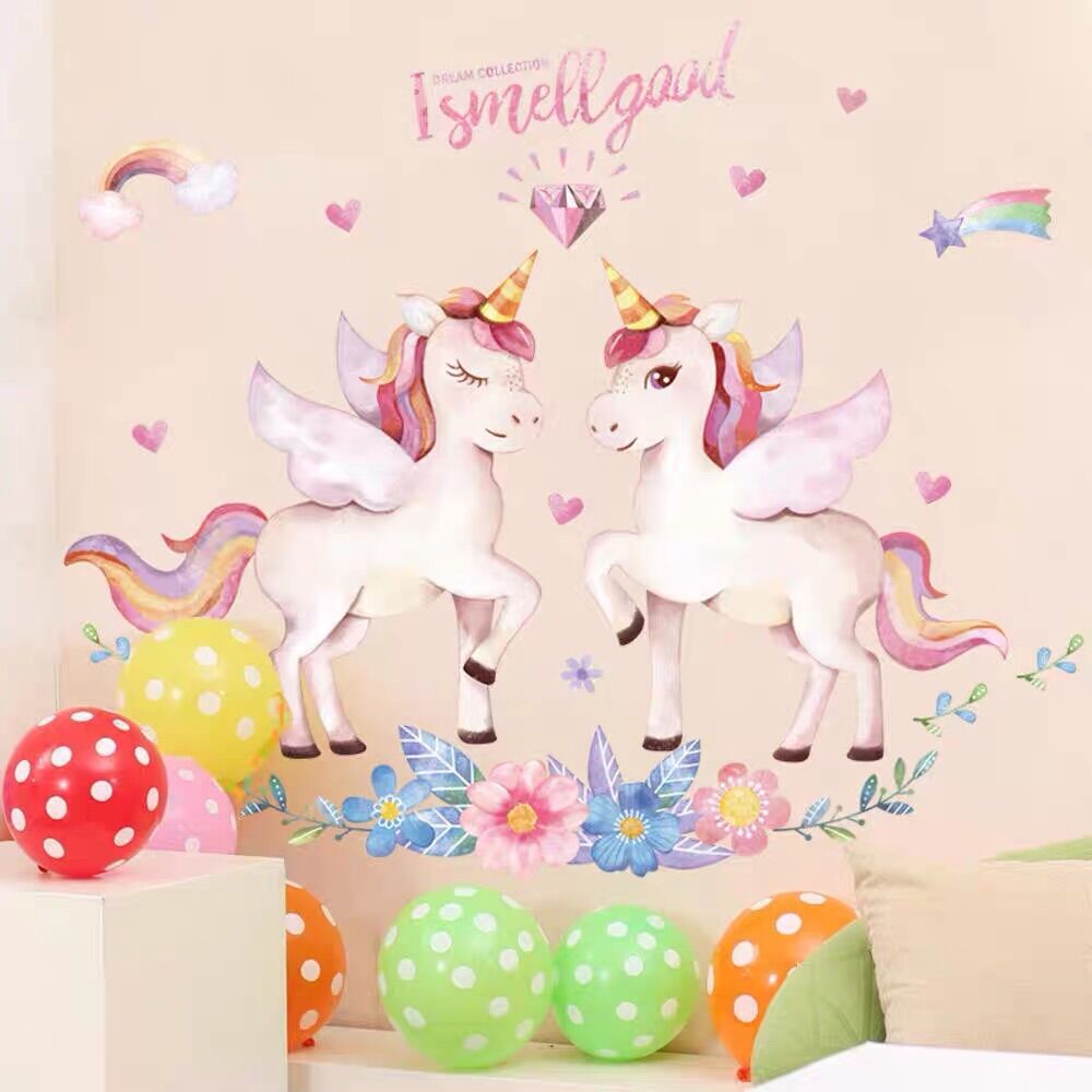 Tranh dán tường, Decal dán tường ngựa Poly
