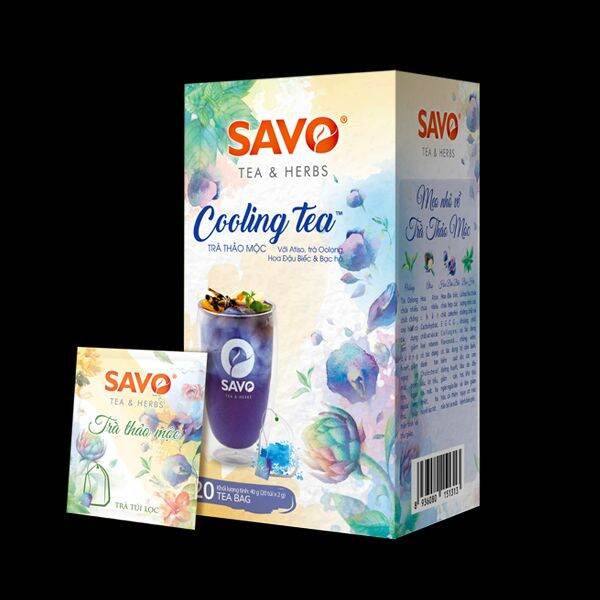 Combo 8 Hộp Trà SAVO Cooling tea giúp giảm cholesterol, tăng cường lưu thông máu.