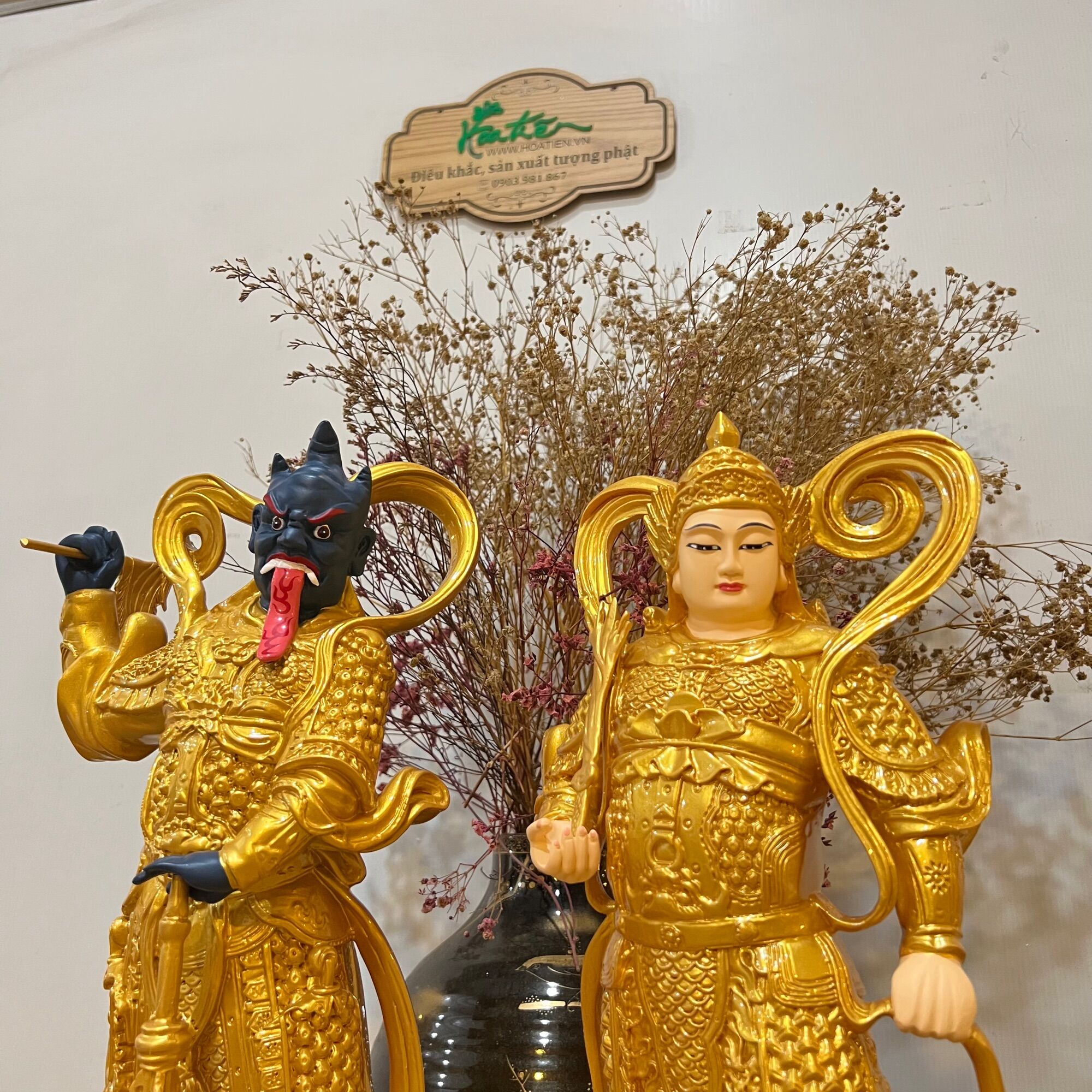 [HCM]Bộ 2 tượng Tiêu Diện Hộ Pháp 45cm