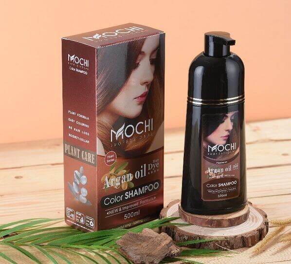 Dầu gội phủ bạc Mochi tóc đen sau 1 lần gội