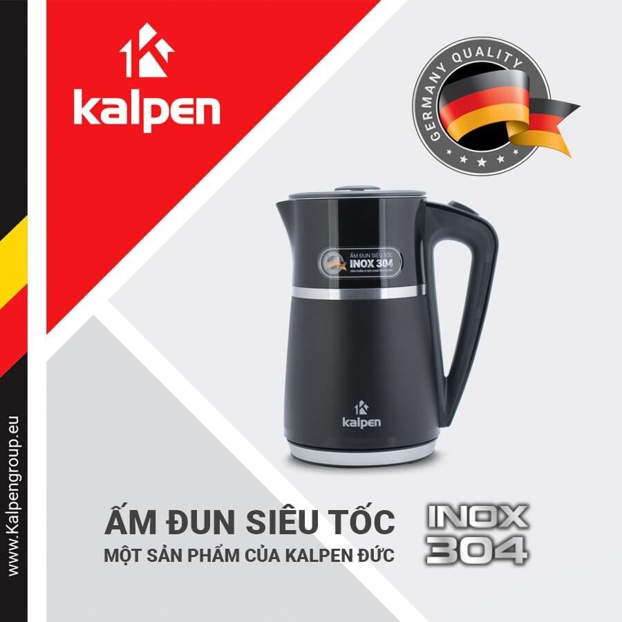 Ấm đun nước siêu tốc kalpen 3 lớp k33, 1.7l-2200w