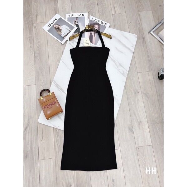 Đầm maxi cổ yếm 💋 Váy maxi cổ yếm dáng dài💋freeship