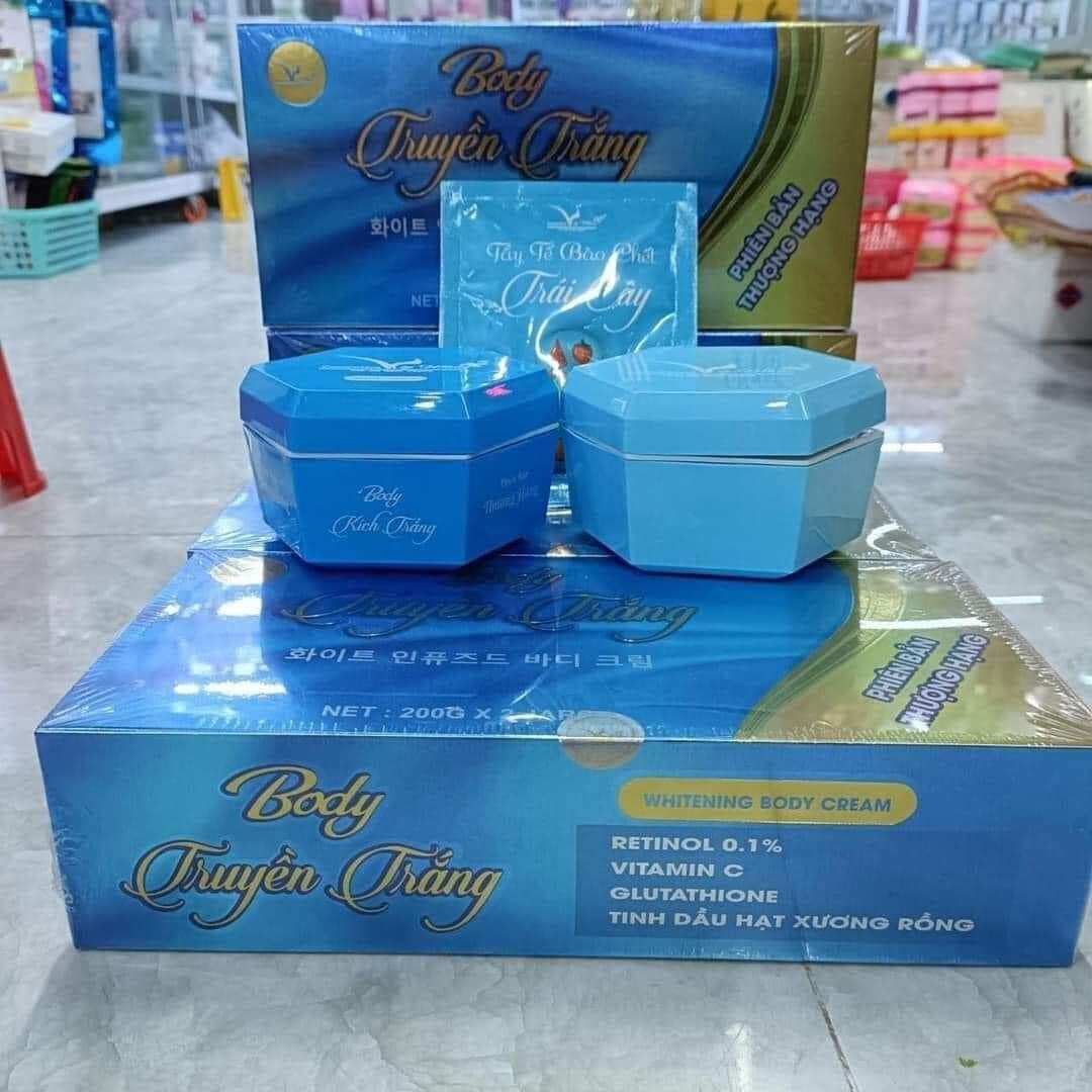 Kem body truyền trắng thượng hạng vip white tặng kèm gói tẩy tế bào chết
