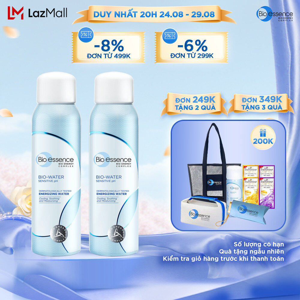 Combo 2 Nước xịt khoáng dưỡng da cấp ẩm Bio-Essence Bio-Water Energizing Water 100ml