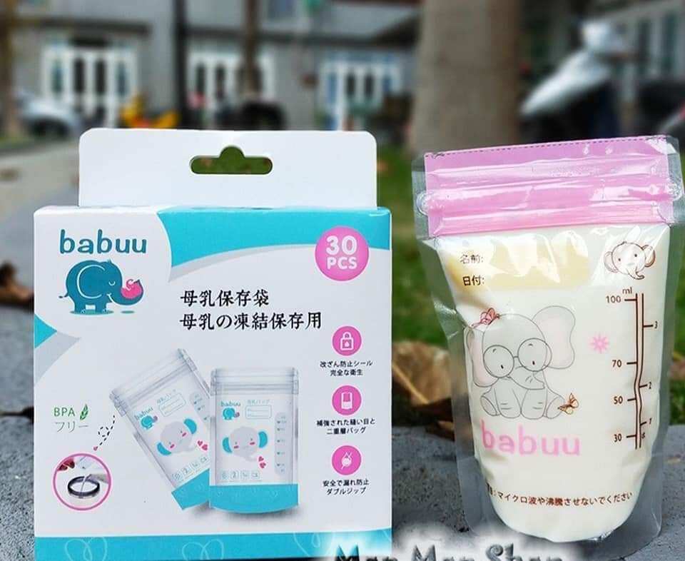 Hộp 30 Túi Trữ Sữa Babuu 100ml Nhật Bản