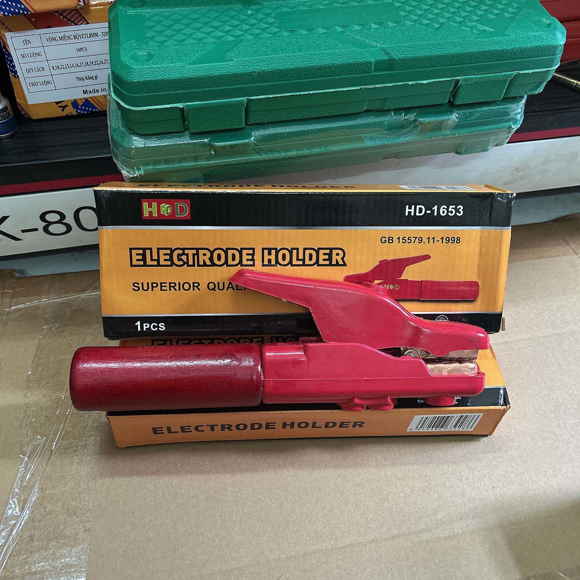 Kìm hàn cán gỗ hd 600a
