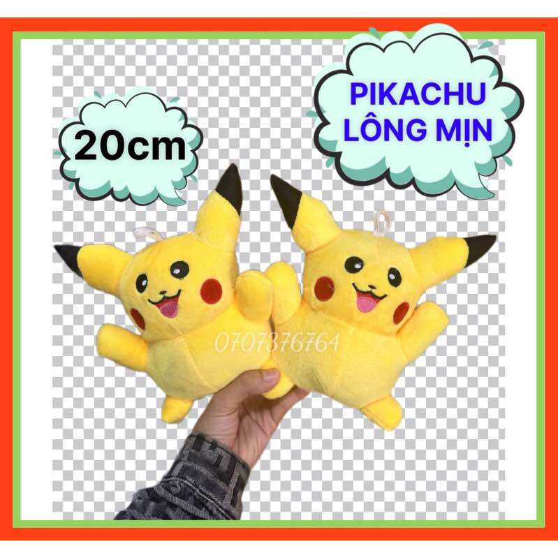 ⛔️⛔️ gấu bông pikachu 20cm siêu dễ thương-lông mịn-gòn trắng-quà tặng cho bé