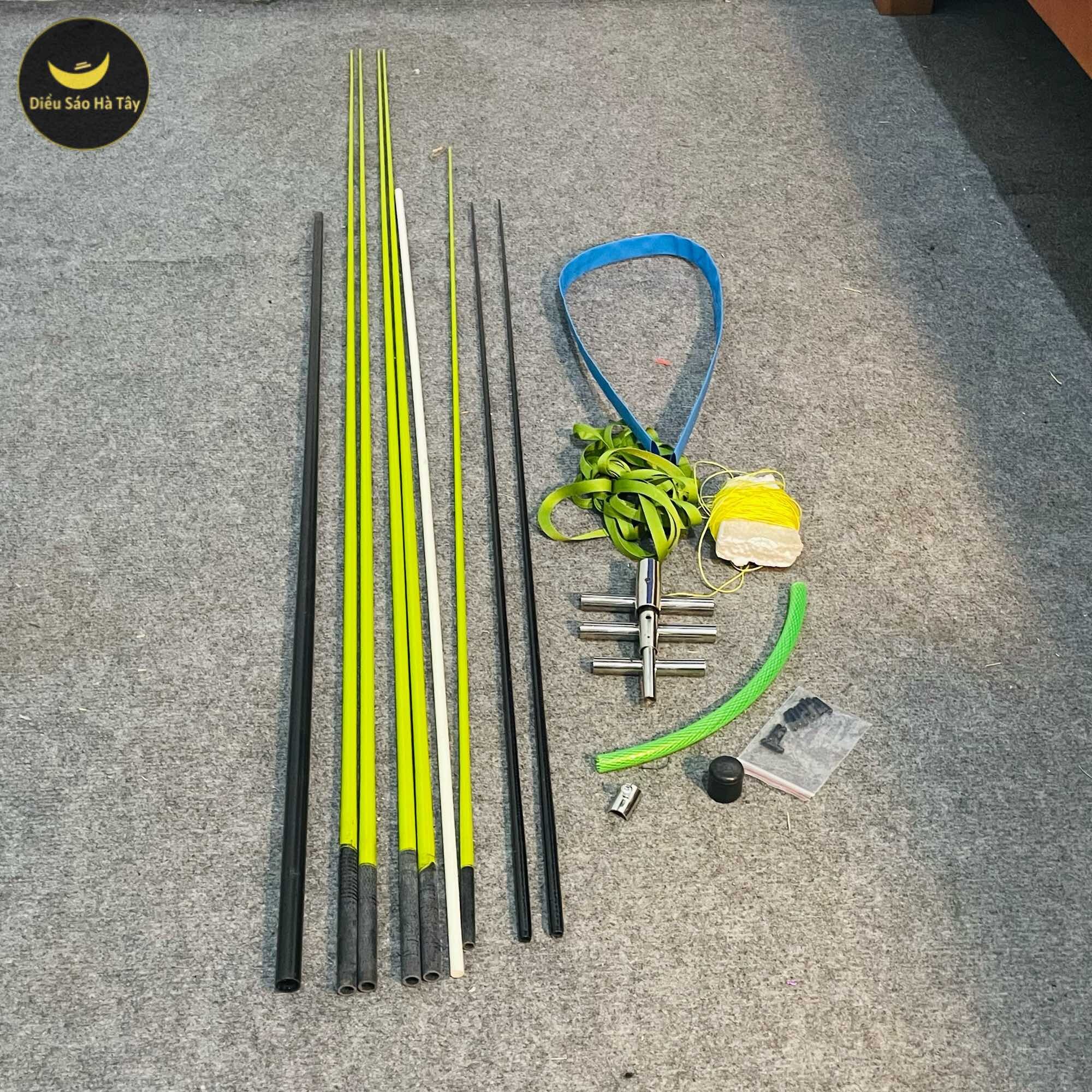 Combo khung và áo làm diều cờ đỏ 2m-2m5-3m