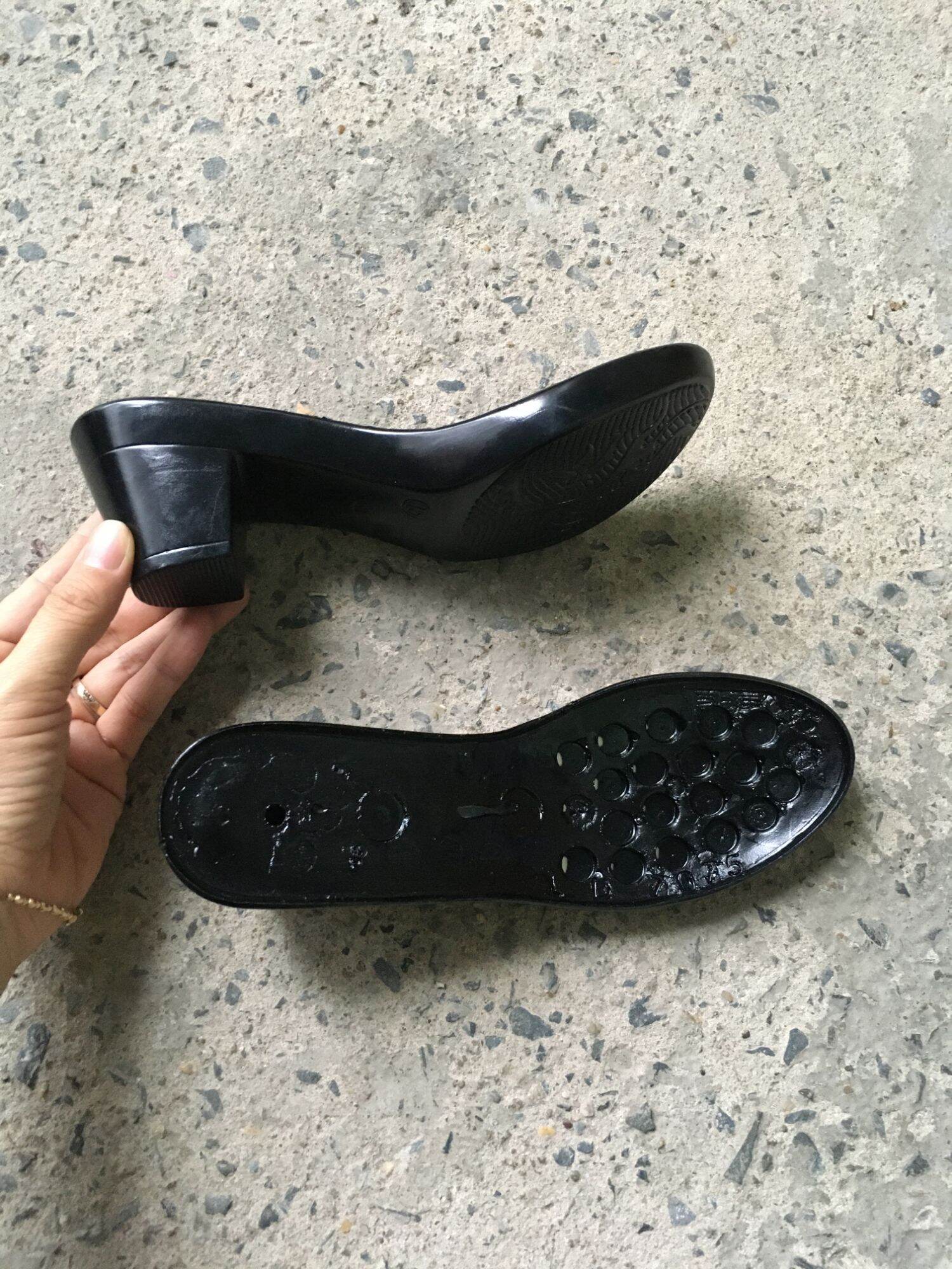 Đế gót 5cm dùng móc len hoặc giày da