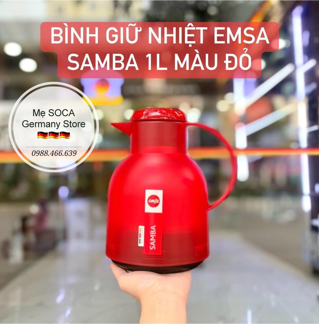 Bình giữ nhiệt EMSA SAMBA 1l - Made in Germany 🇩🇪