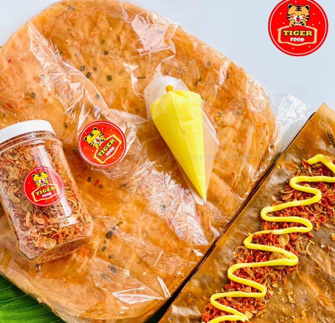 Combo 500g bánh tráng phơi sương, 200g muối hành phi, tặng 100g bơ