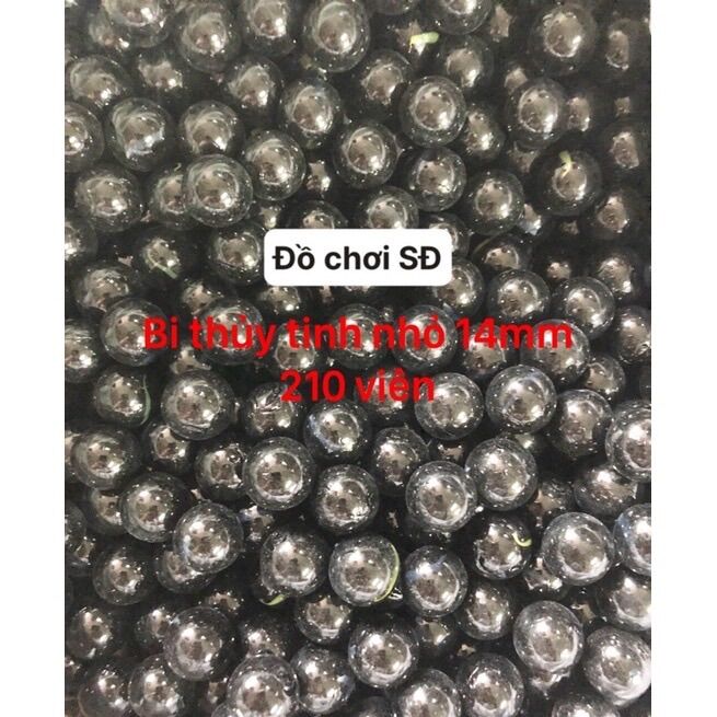 Bi thủy tinh màu đen nhỏ 16mm