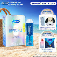 Combo Durex Invisible siêu mỏng hộp 16 bao và Gel bôi trơn Durex Play Classic chai 50ml