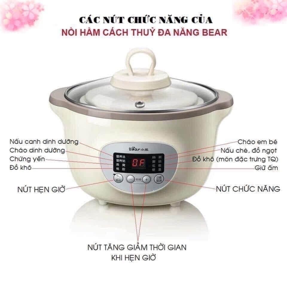 NỒI NẤU CHÁO CHẬM BEAR 1.6L
