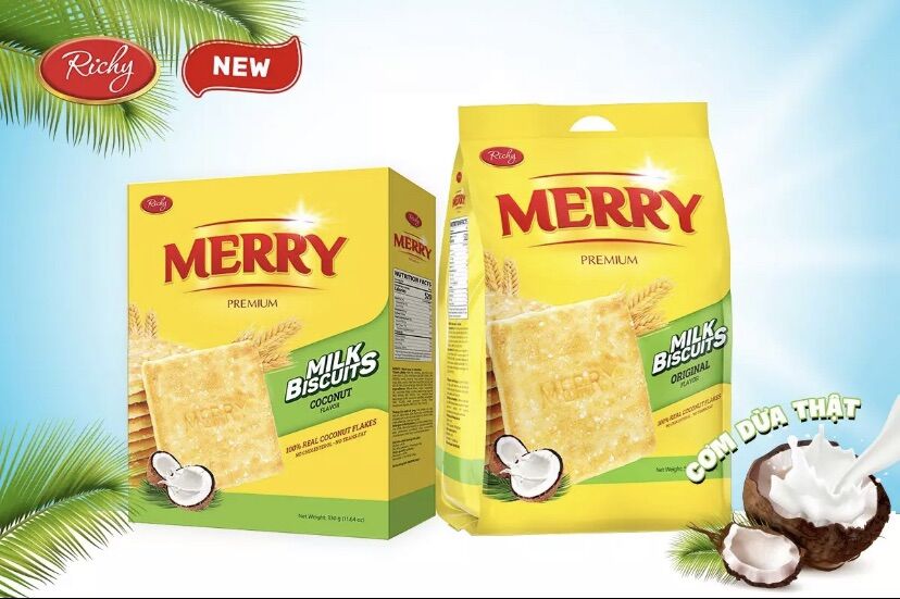 TÚI 528G BÁNH RICHY QUY SỮA DỪA MERRY