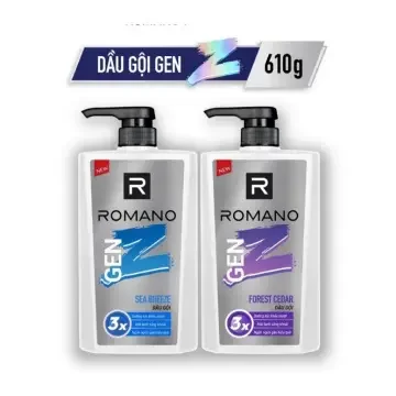 Dầu gội Romano Gen Z hương Sea Breeze/ Forest Cedar 610g/ chai làm sạch tóc mát lạnh sảng khoái dưỡng da đầu Cửa hàng Mai Hà
