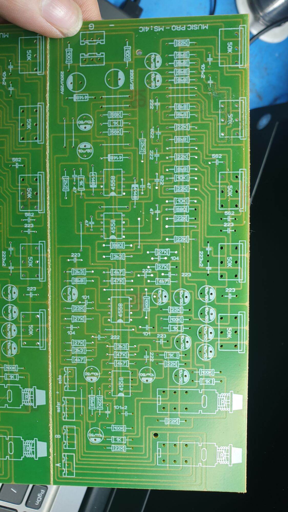 PCB mạch in mạch music 4 ic 5 volum dùng cho âmly
