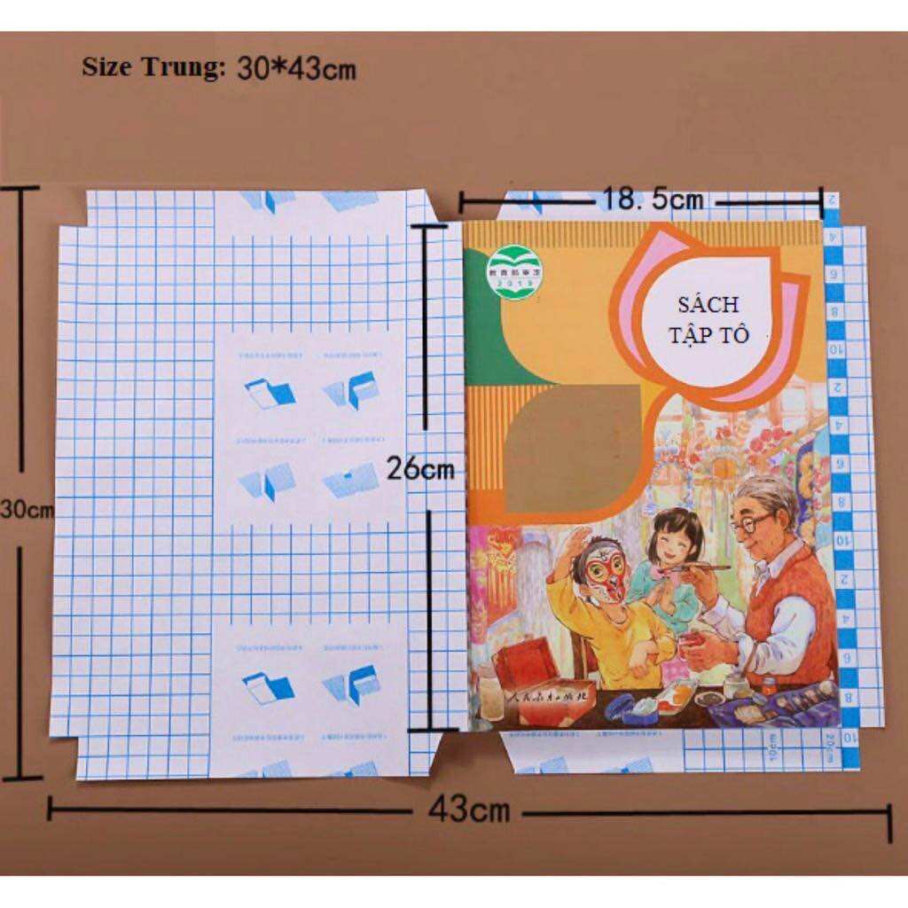 10 bọc vở decal /bọc sách đề can các cỡ