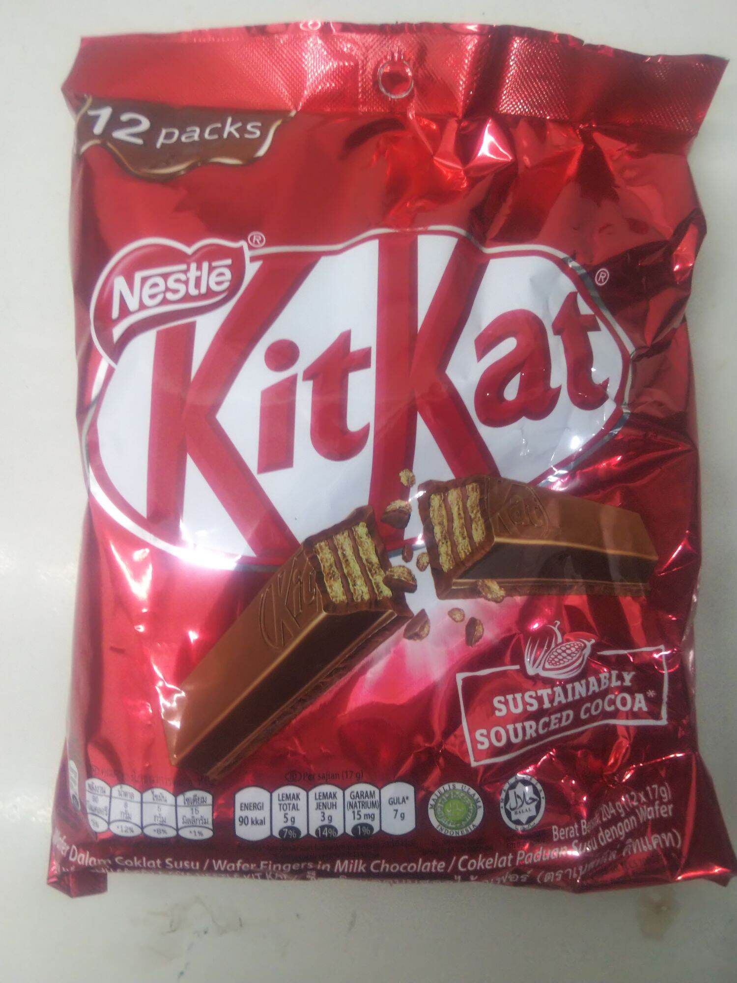 Bánh sôcôla KitKat 77k/12 thanh 204g