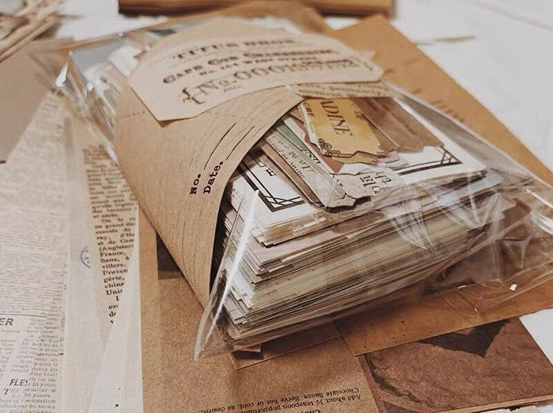 Set 200 món vintage cổ điển decor trang trí sổ bullet journal phụ kiện chụp ảnh