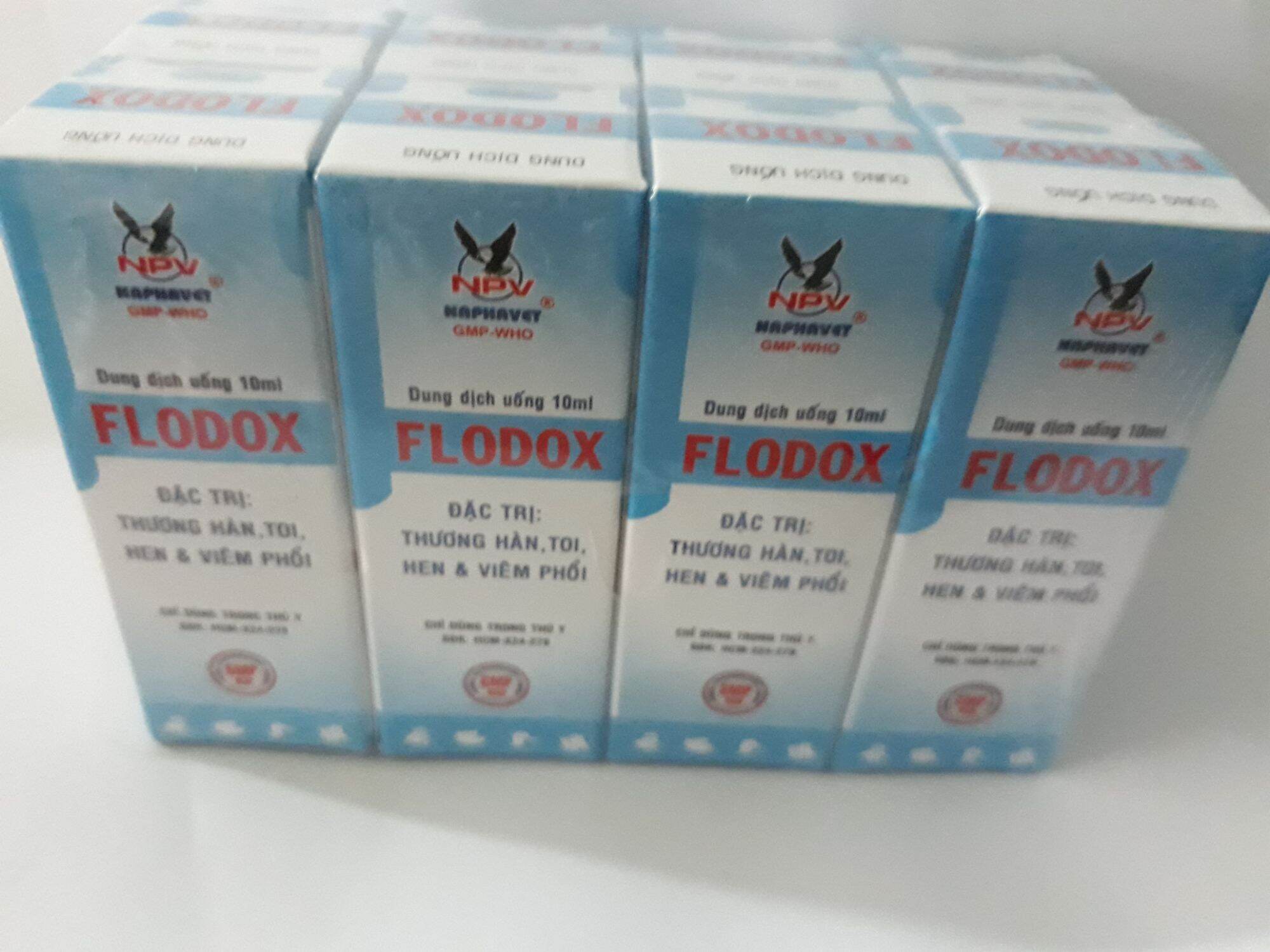 2 lọ flodox uống: gà, gia cầm khò dị ứng thời tiết, xổ mũi, viêm phế quản, chướng diều