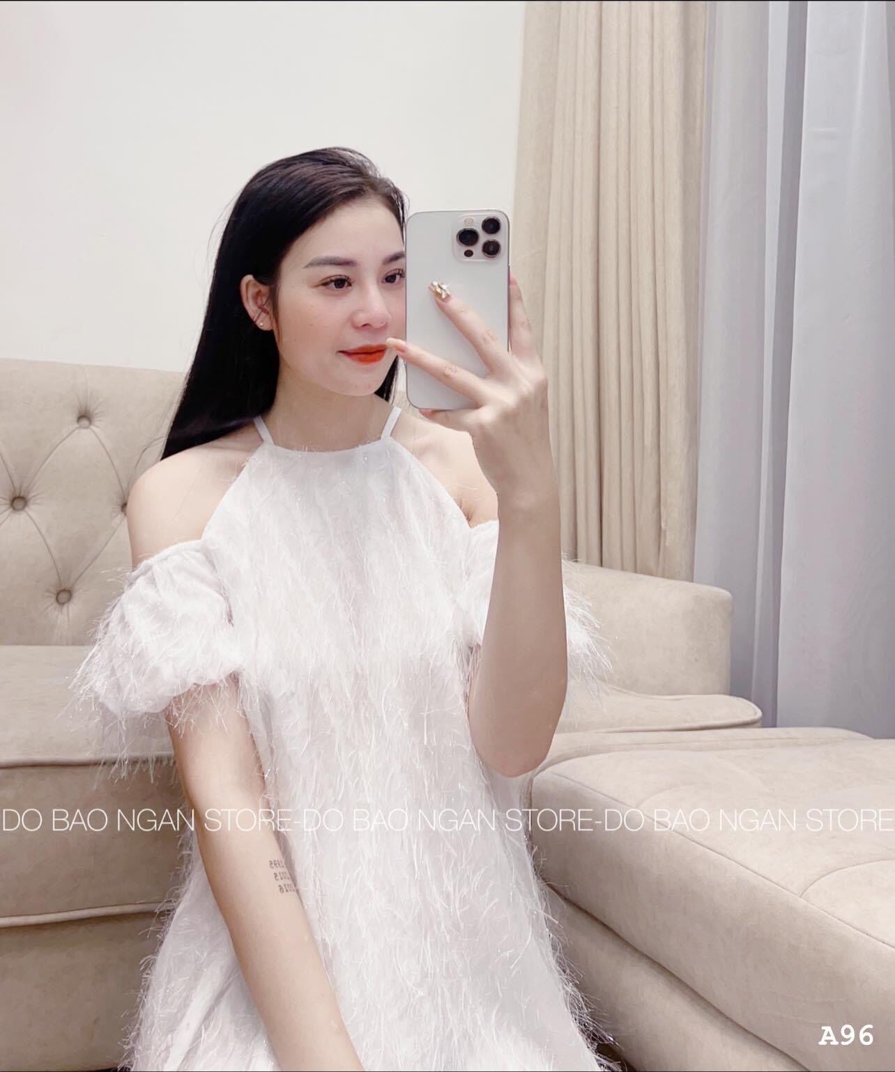 Đầm suông rớt vai