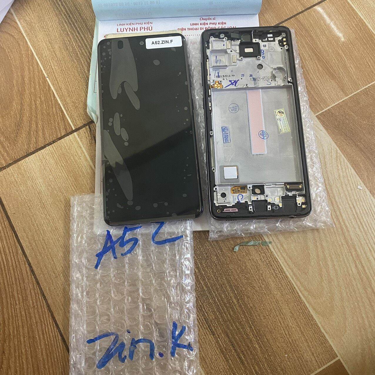 Màn hình samsung a52 a52 5g a52s zin hảng rời,màn oled 2ic có khung phôi to