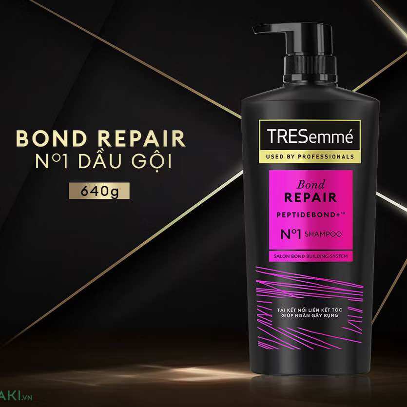 (Mẫu mới) Dầu gội TRESemmé chuẩn Salon cho tóc chắc sạch khỏe mềm mượt chai 640g
