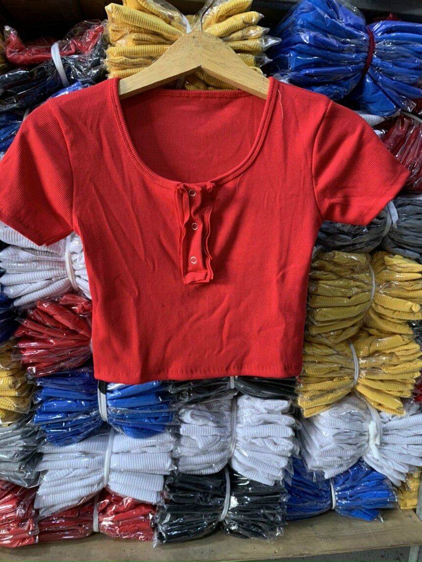 ÁO GÂN CROPTOP NÚT BẤM
