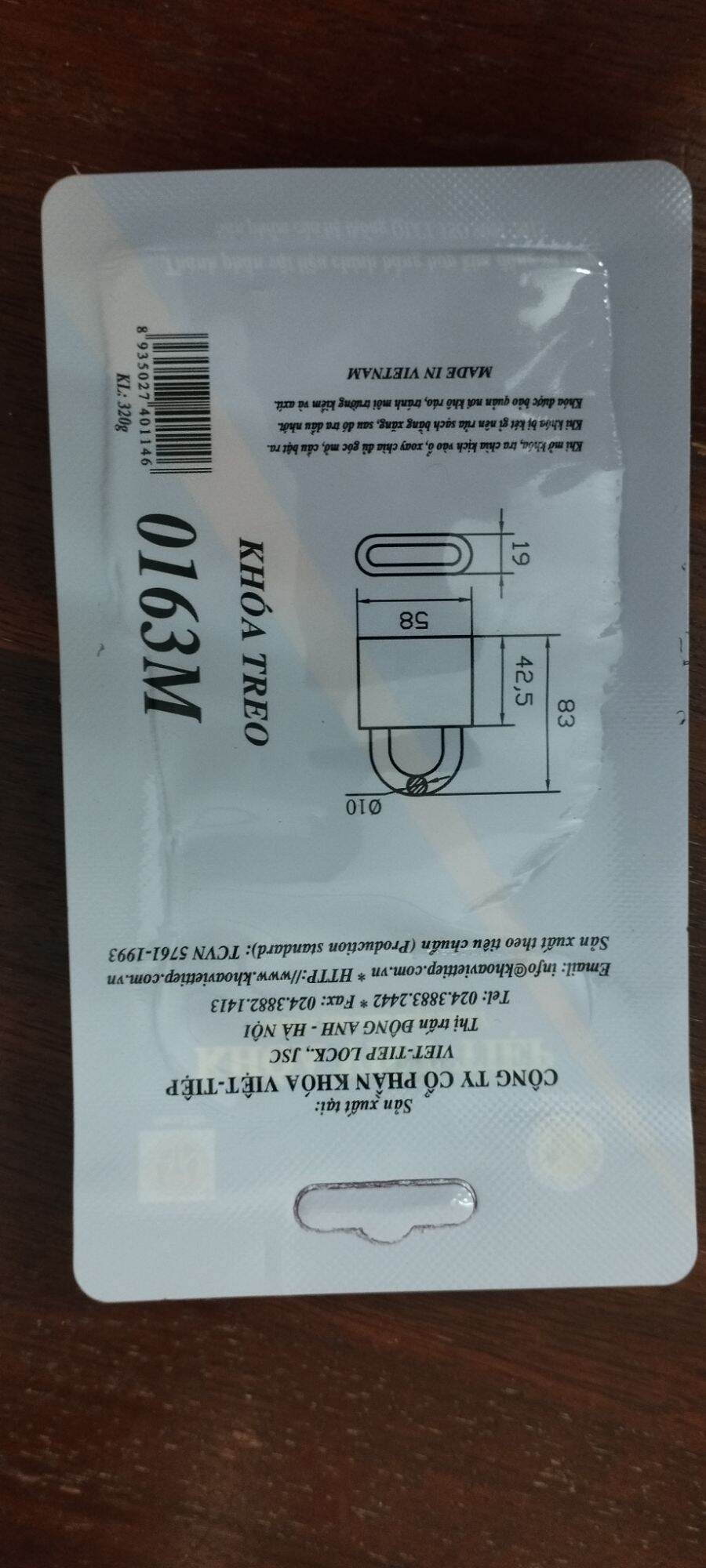 [Siêu Rẻ] Khoá đồng treo Việt Tiệp 0163M