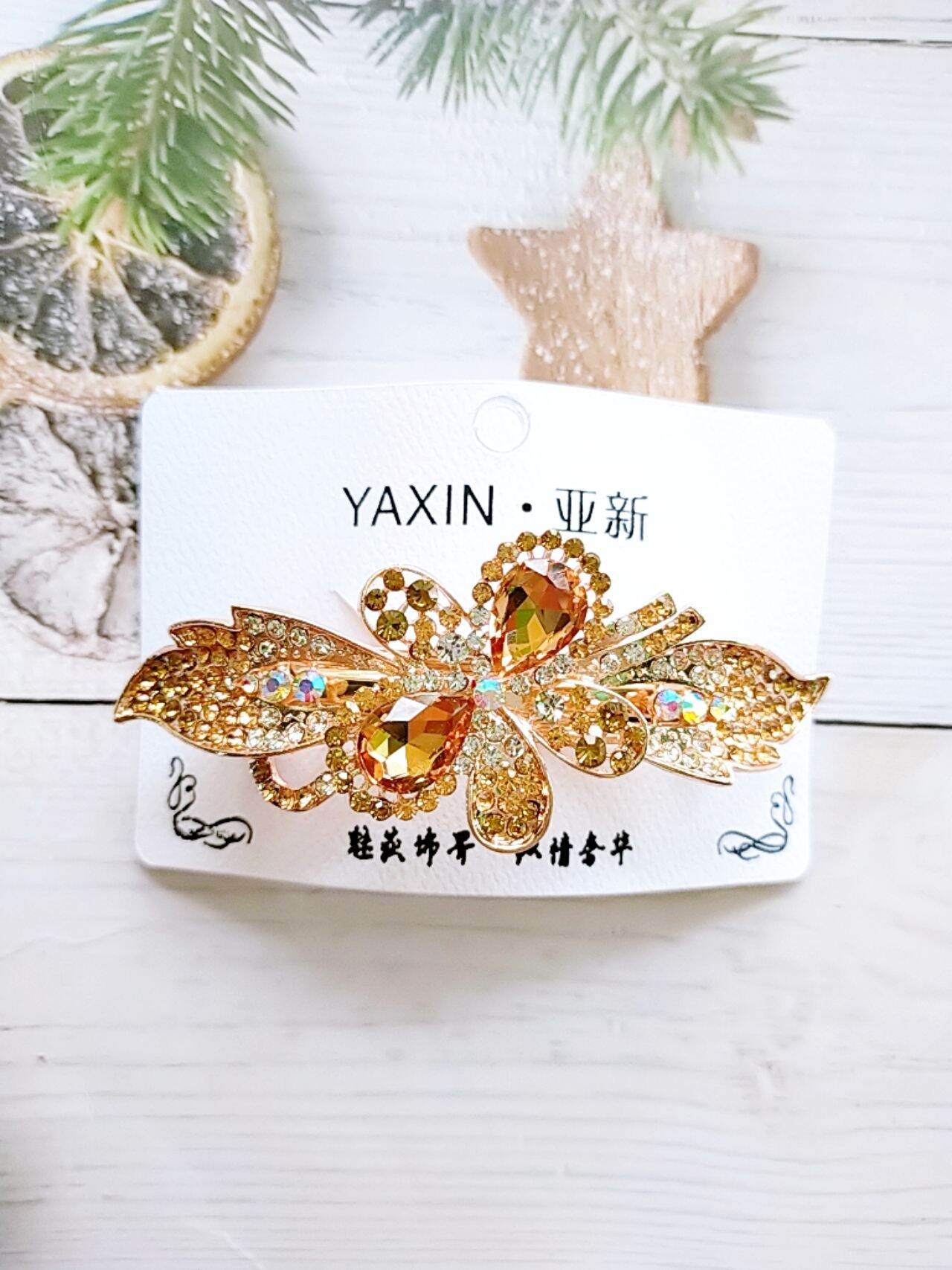 Kẹp tóc phía sau đính đá lấp lánh M001(kẹp 8 phân)
